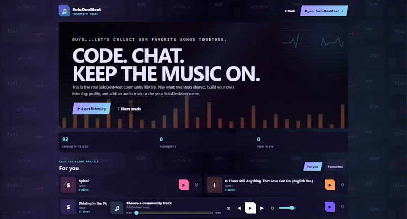 SoloDevMeet Music — Community Player screenshot 1