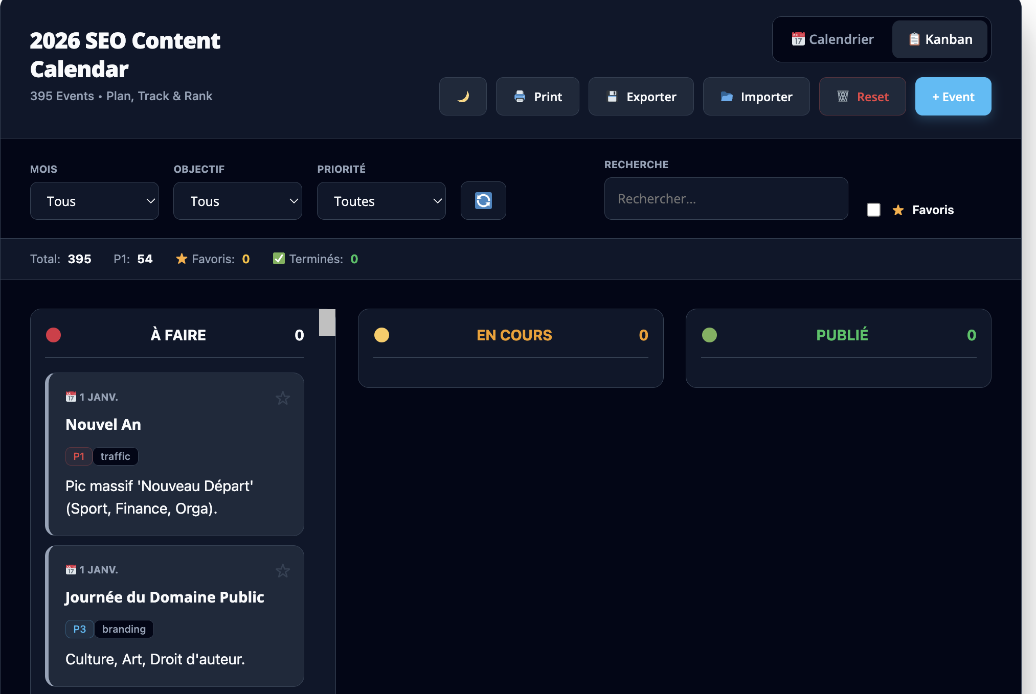 SEO Content Calendar 2026 - Screenshot 4 showing product features and functionality