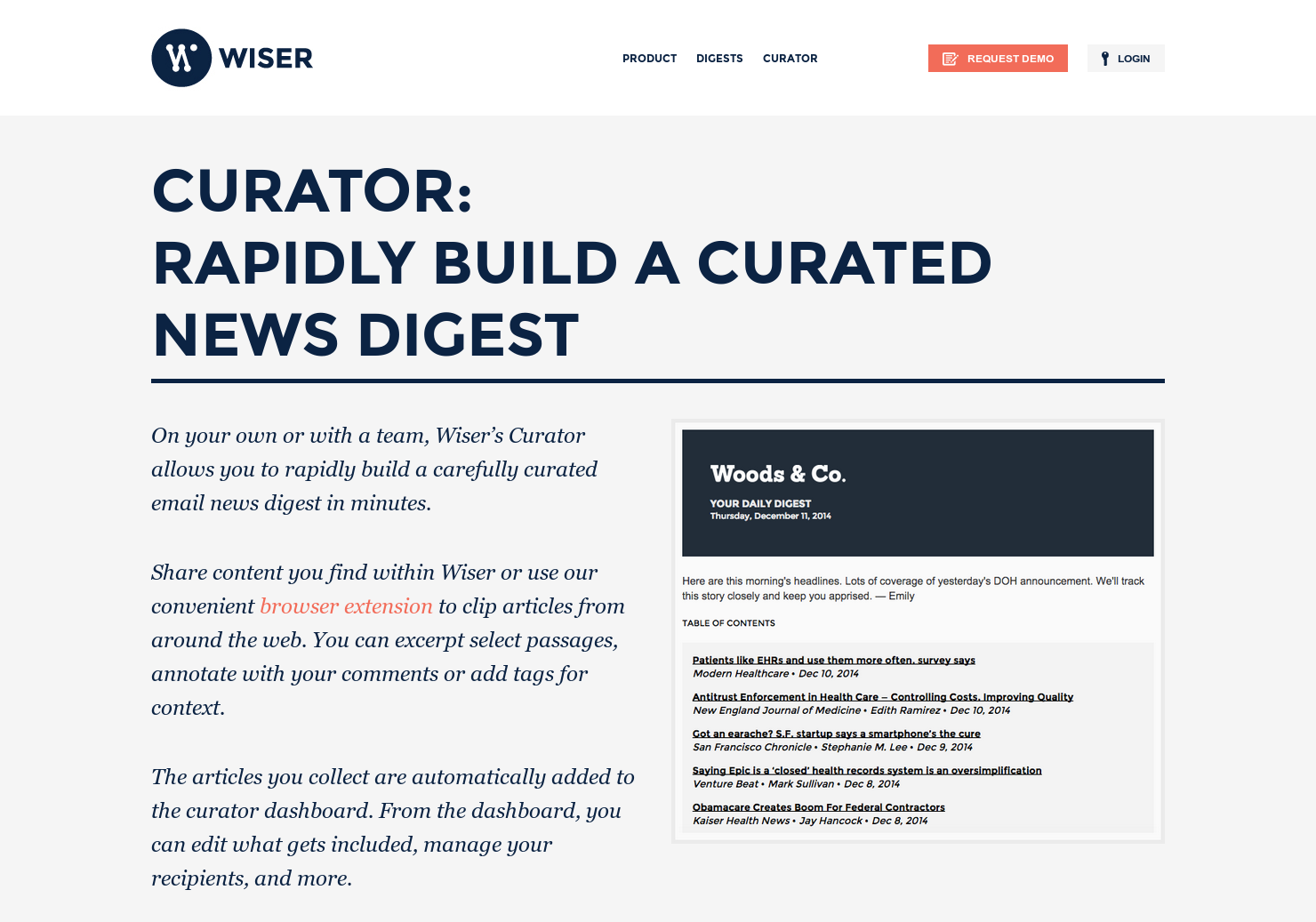 Wiser Curator logo