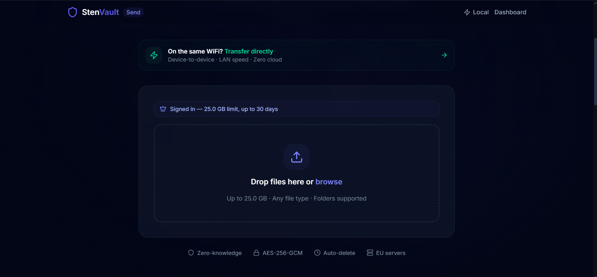 StenVault — Encrypted Cloud Storage gallery image