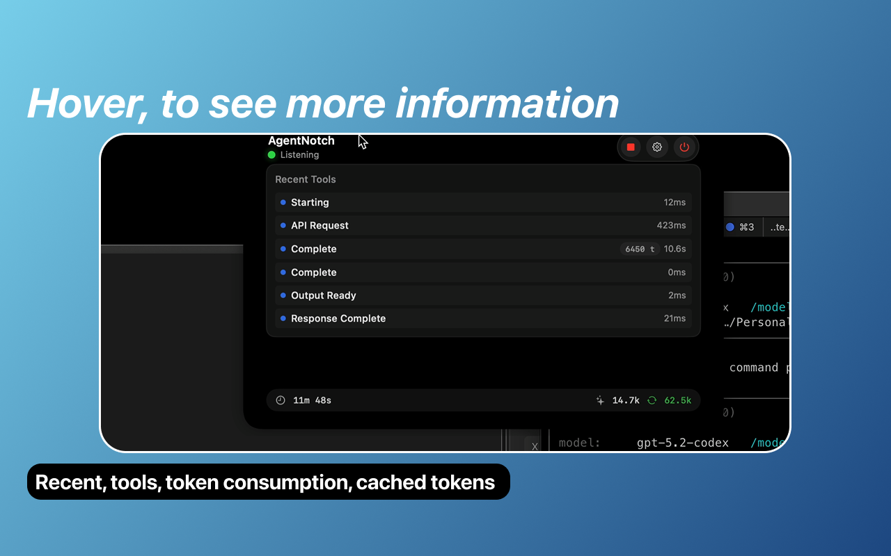AgentNotch - Screenshot 4 showing product features and functionality