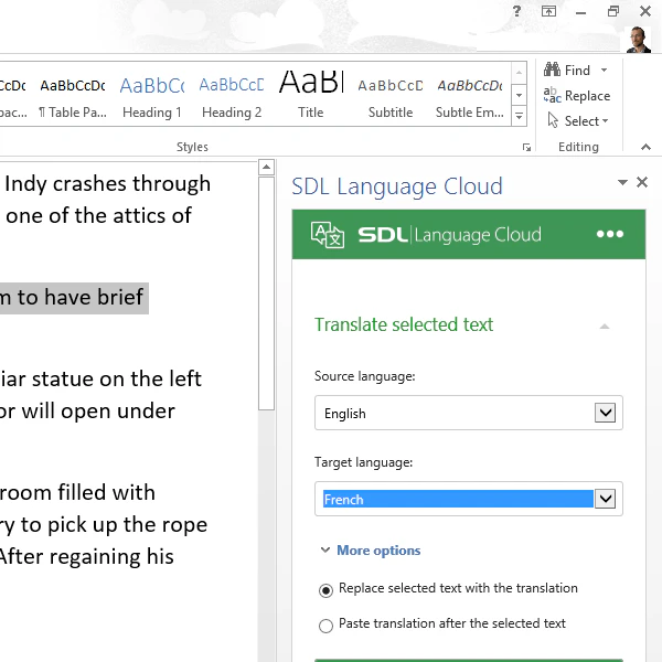 SDL Language Cloud - Translation for documents