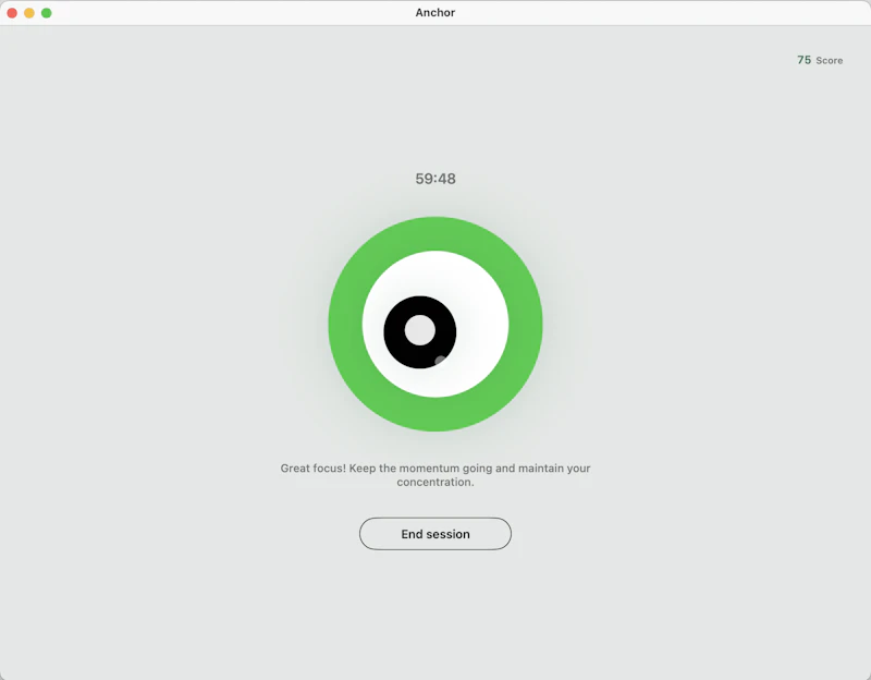Anchor - Deep work, supervised by AI screenshot 2