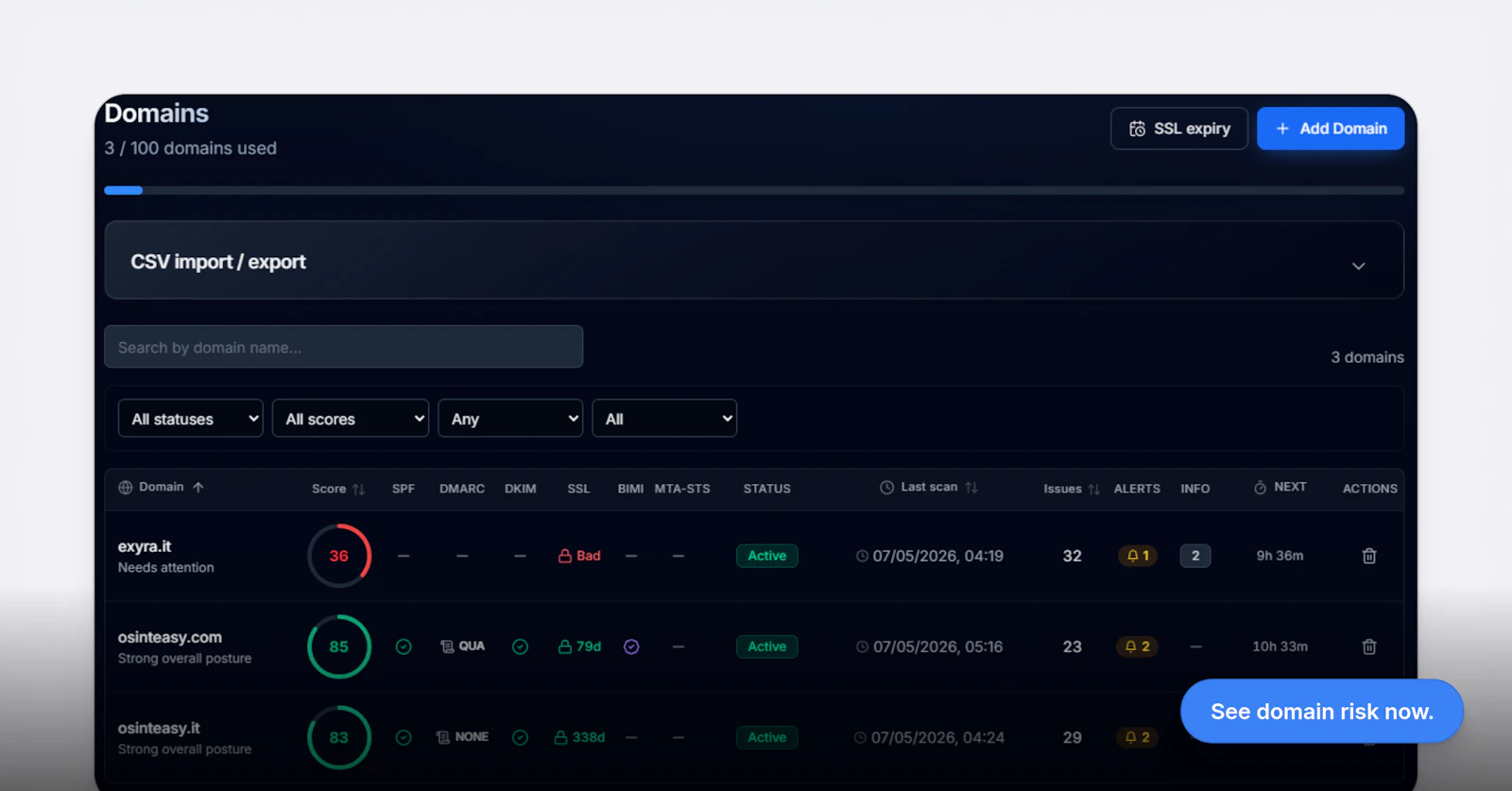 OSINTeasy – Domain Security Workspace screenshot 4