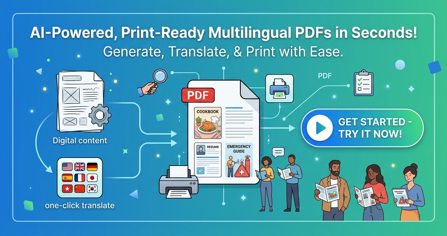 Print-Ready Multilingual PDF Generator gallery image