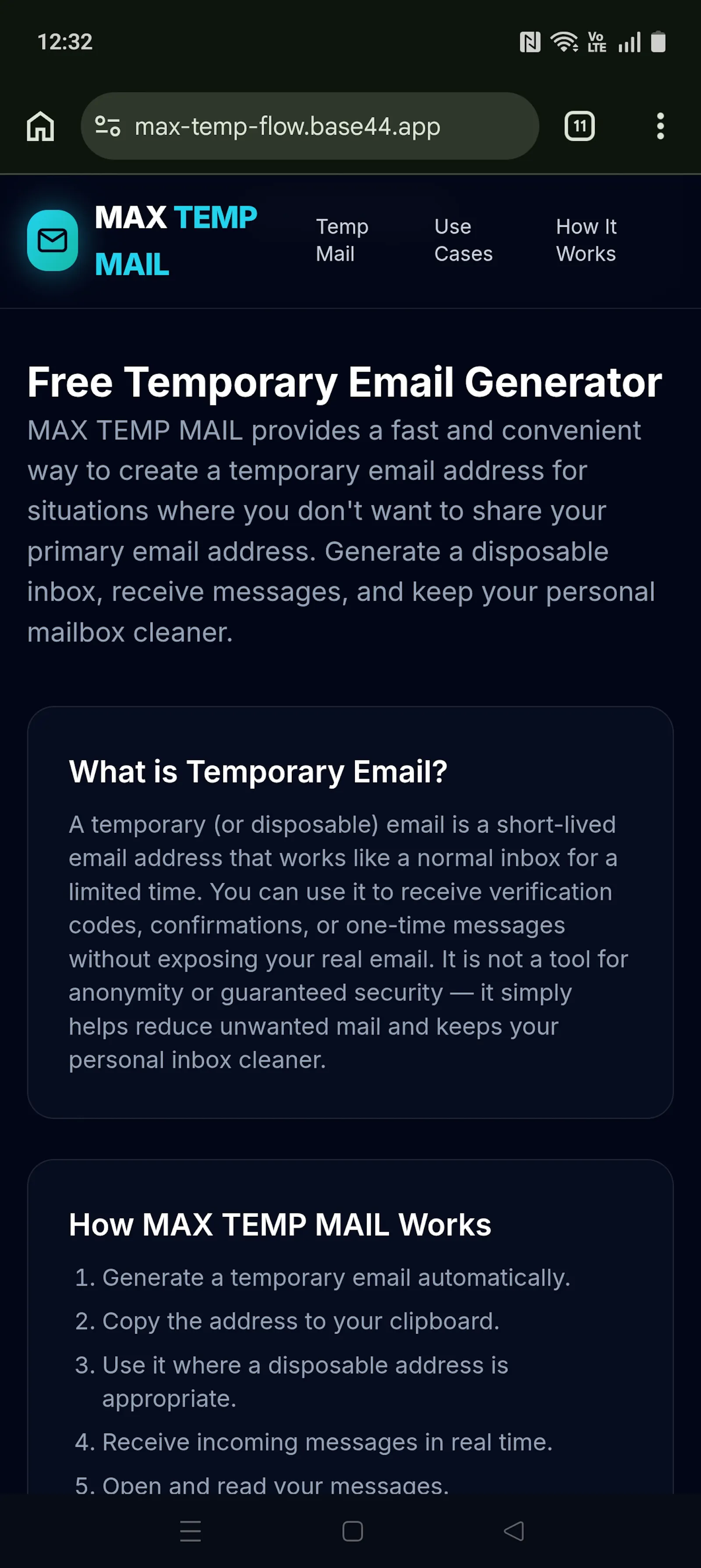MAX TEMP MAIL  screenshot 6