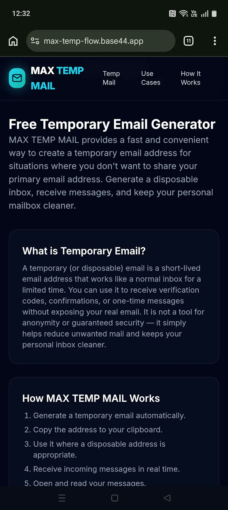 MAX TEMP MAIL  screenshot 6