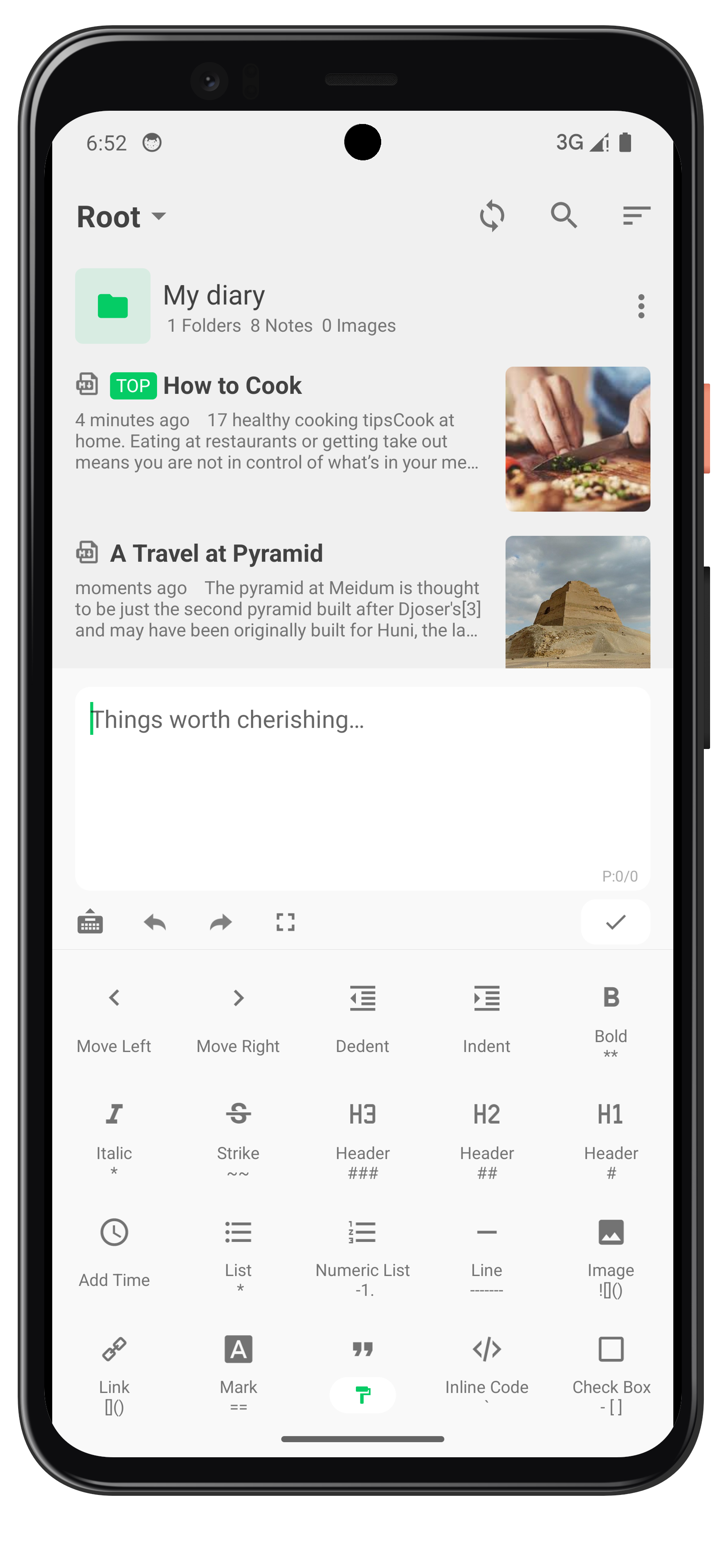 Nota fogliare - Un'app Android Markdown Note e Knowledge Manager. media 1