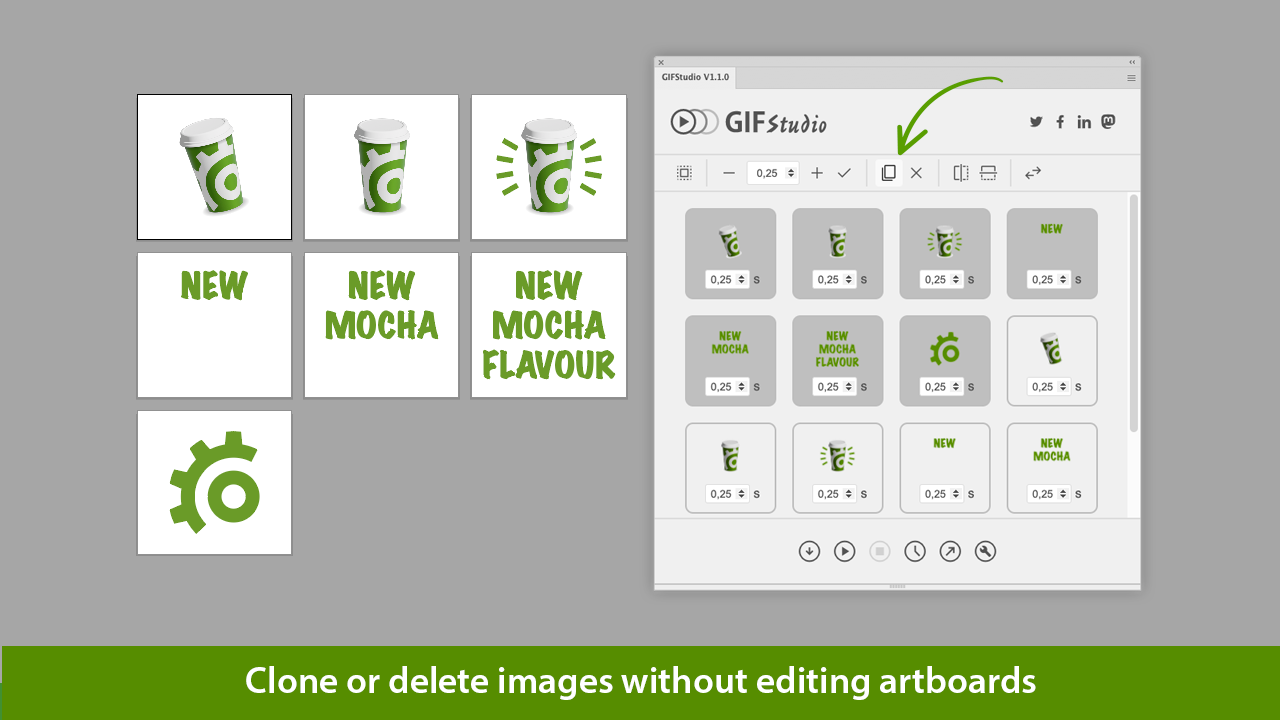 Gifstudio - Adobe Illustrator를 남기지 않고 애니메이션 GIF 파일을 만듭니다 미디어 7