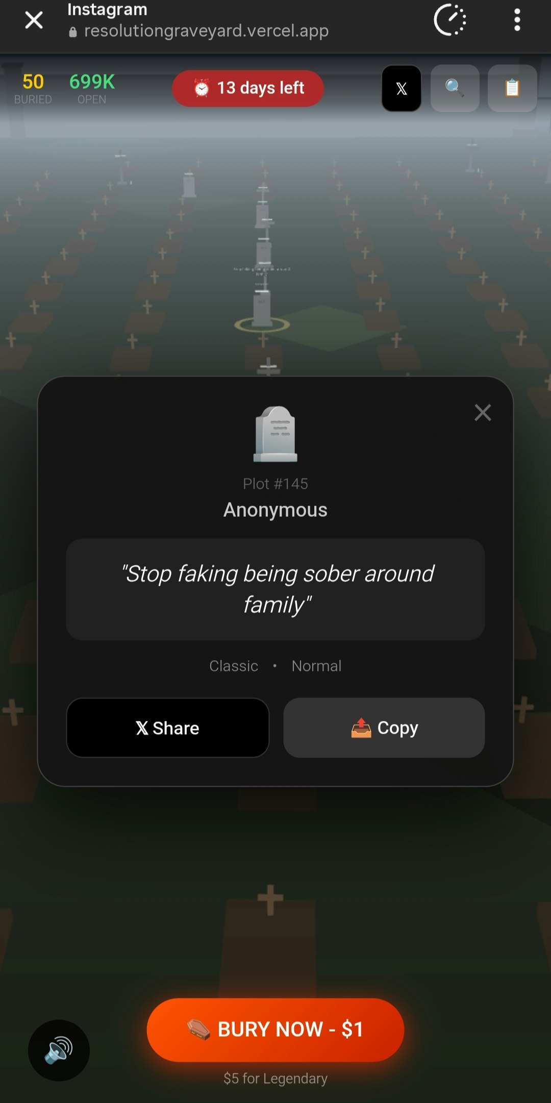 Resolution Graveyard ⚰️ - Screenshot 5 showing product features and functionality
