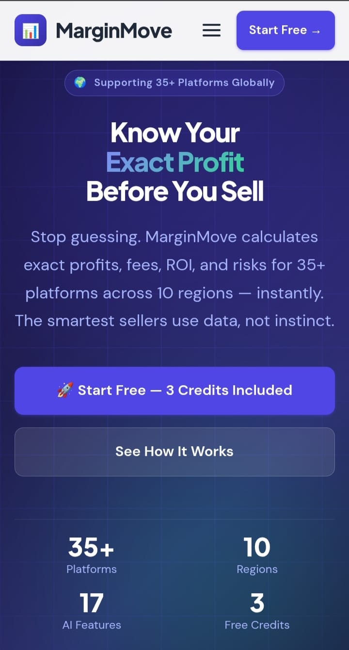 MarginMove - Product Hunt launch logo and brand identity