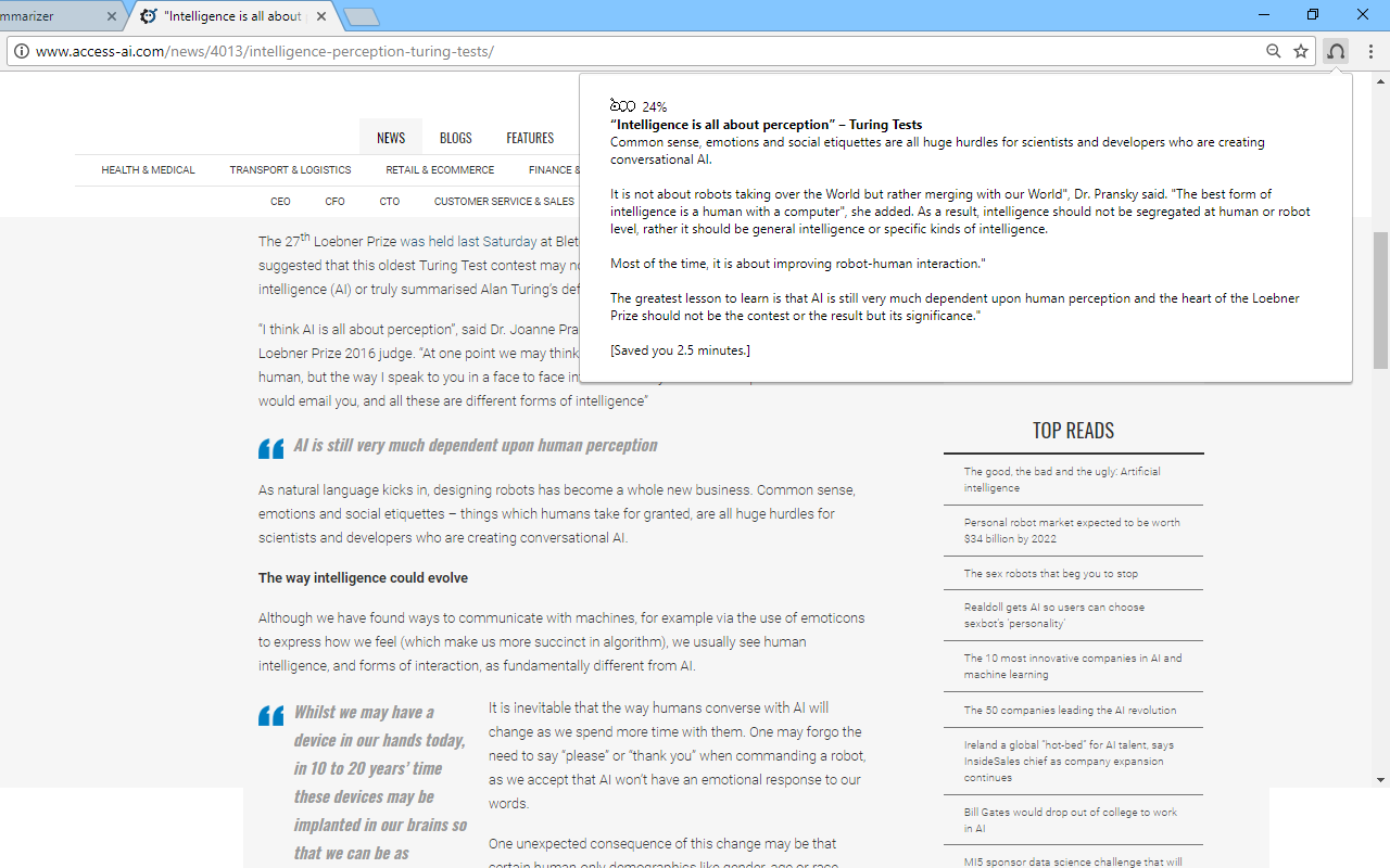 Summarize the Internet - for Chrome gallery image