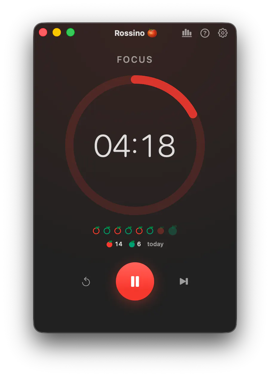 Rossino: A pomodoro timer. gallery image