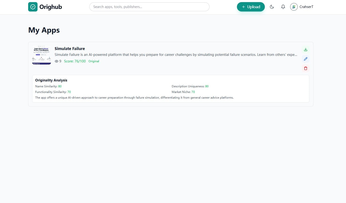 Orighub - Screenshot 2 showing product features and functionality