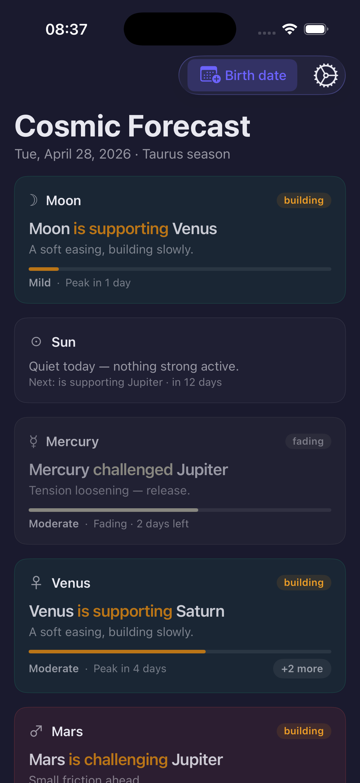 Cosmic Forecast Daily gallery image