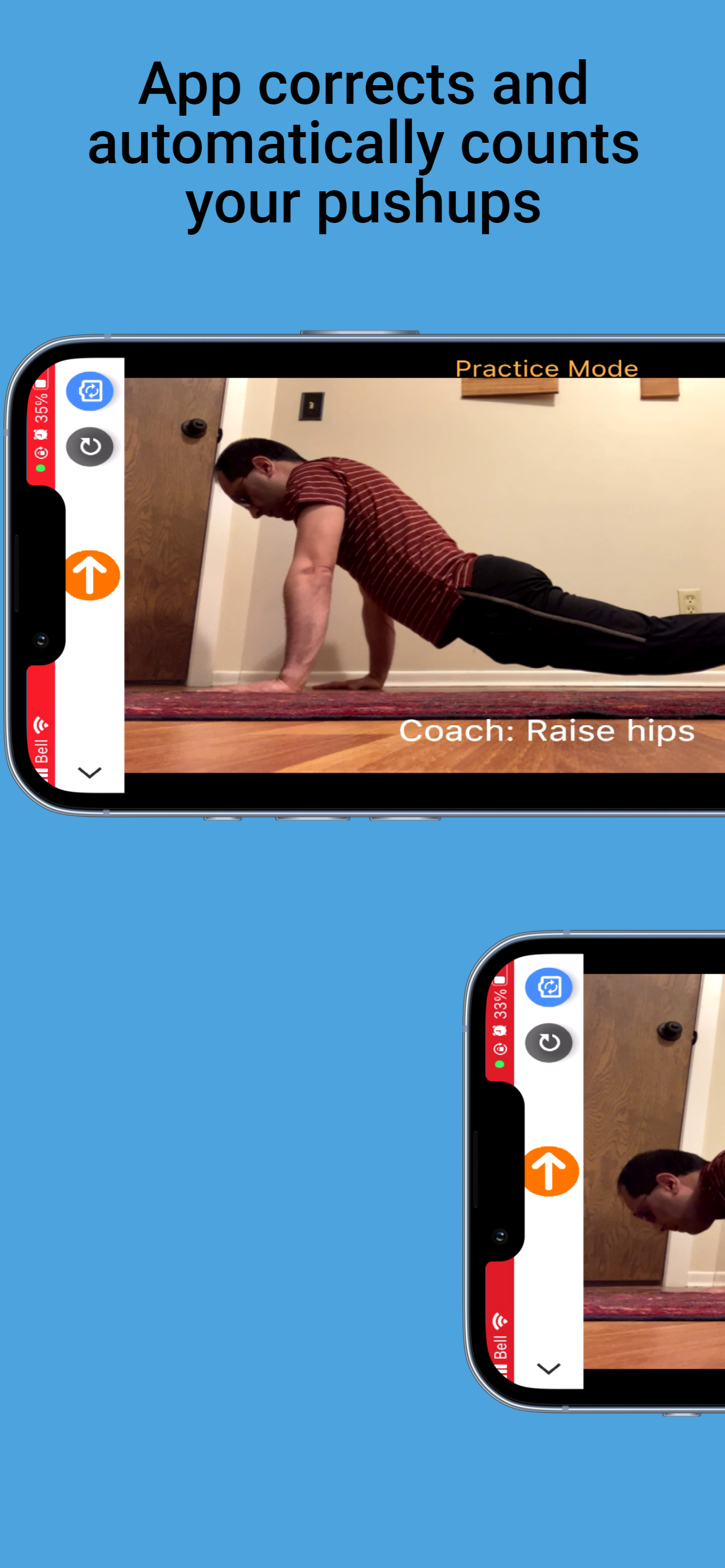 Top Pushup V2 - Canlı AI Pushup koçu gerçek zamanlı sesli geri bildirim verir medya 2