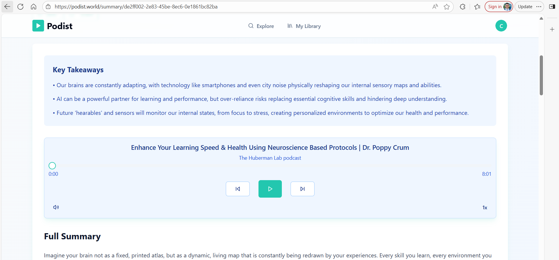 Podist.world–Podcast insights in minutes gallery image