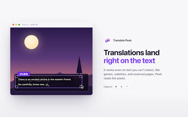 Translate Peek screenshot 2