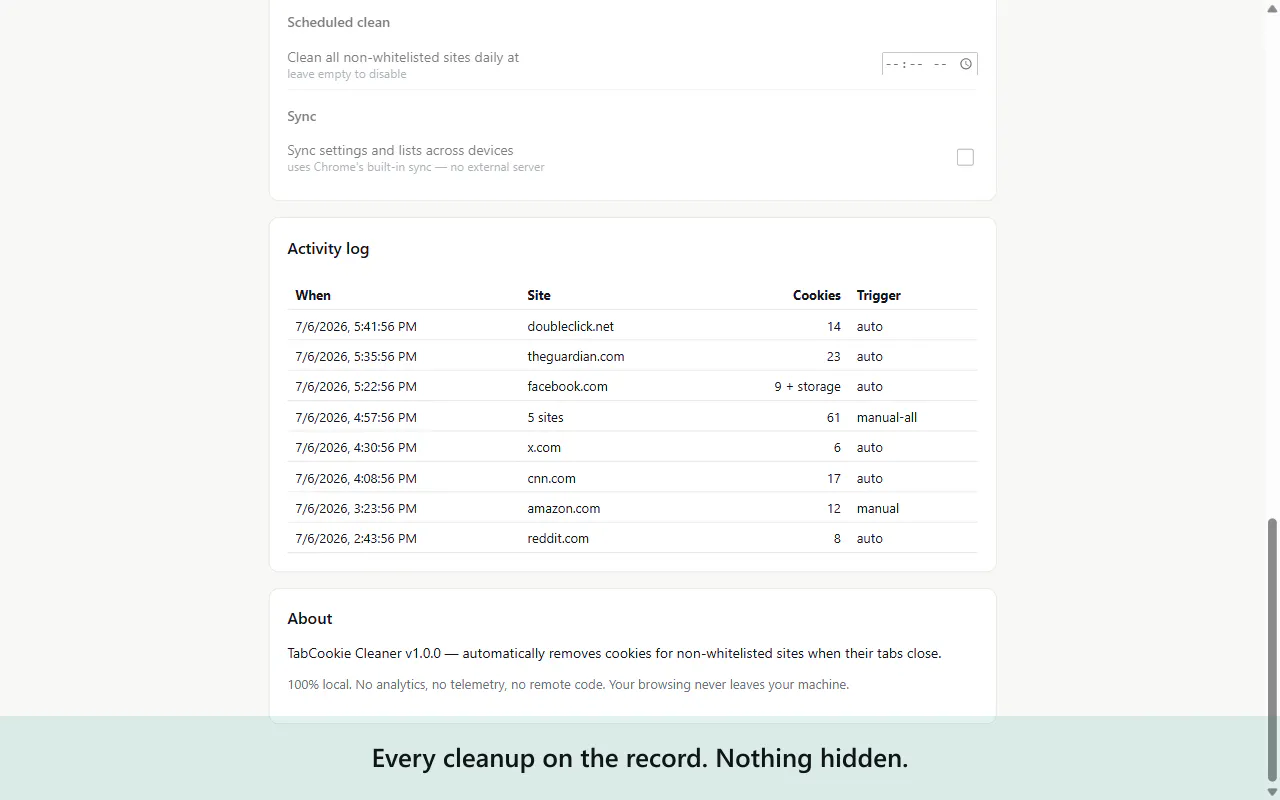 TabCookie Cleaner gallery image