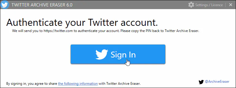 Twitter Archive Eraser gallery image