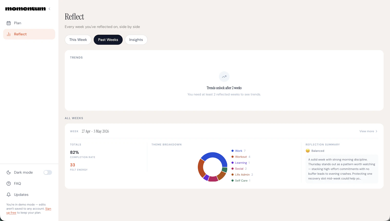 Momentum planner screenshot 4