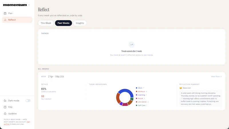 Momentum planner screenshot 4