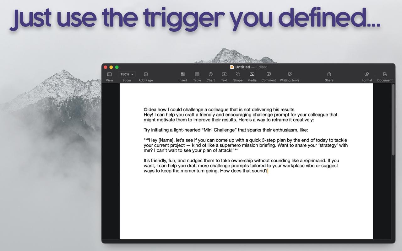 प्रतिनिधि - किसी भी MacOS ऐप में कीस्ट्रोक के साथ AI एजेंटों को ट्रिगर करें मीडिया 4