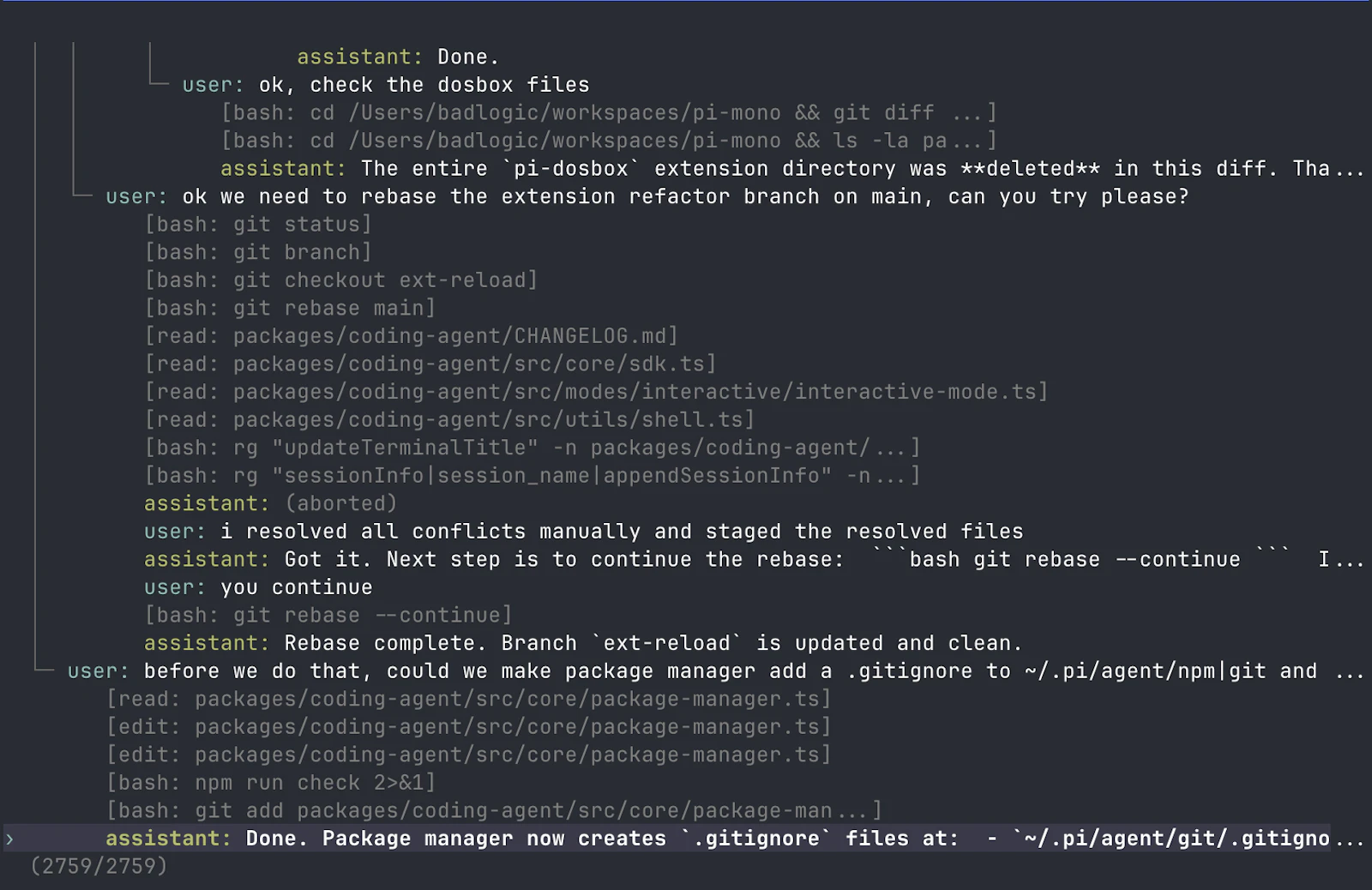 Pi Coding Agent screenshot 3