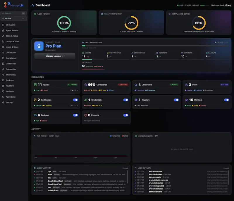 ManageLM screenshot 2