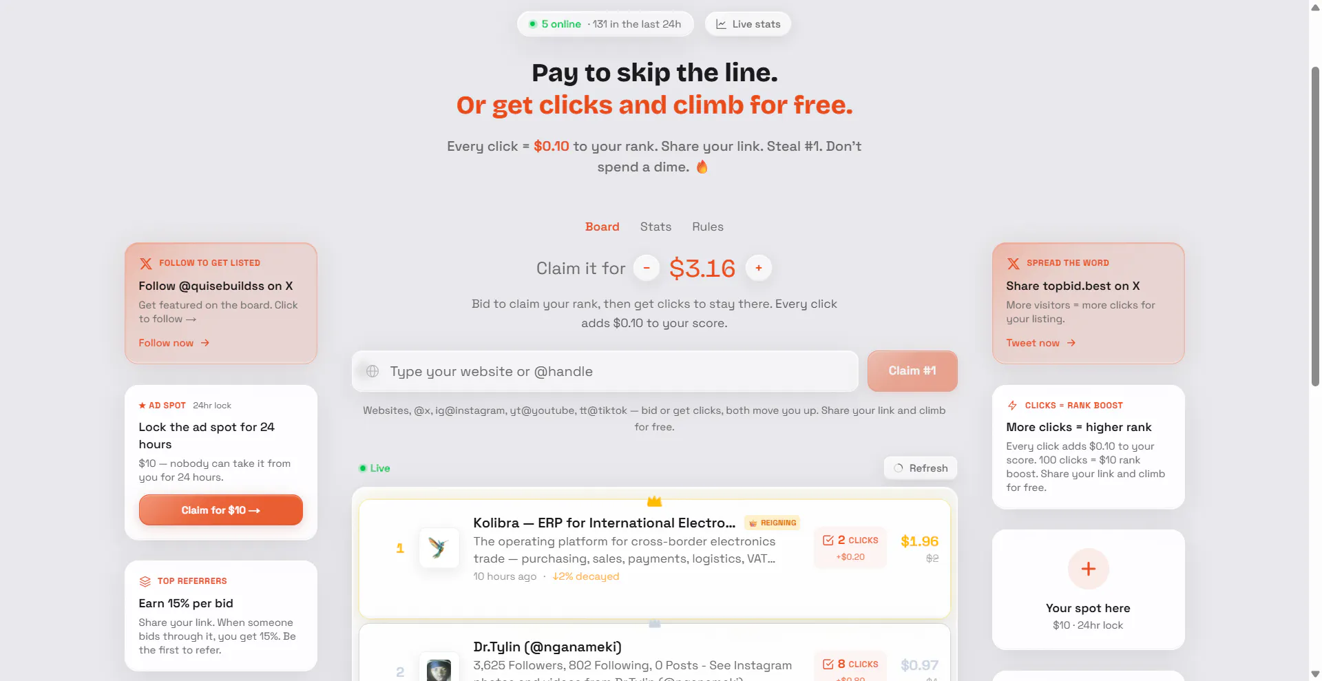 topbid - Pay or get clicks to rank #1 gallery image