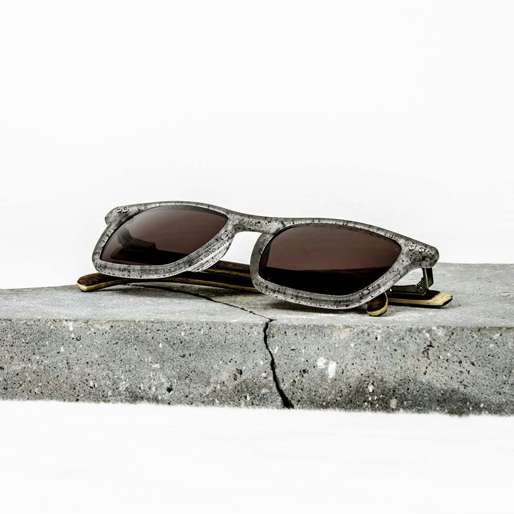 Sunglasses with volcanic stone shards gallery image