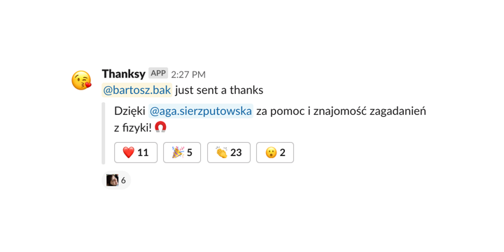 Thanksy - Send appreciation via Slack gallery image