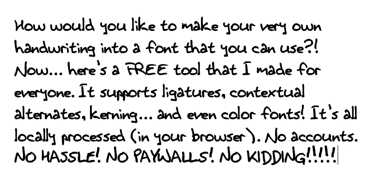 FontCrafter: Make Handwriting Fonts Free のプロダクトバナー