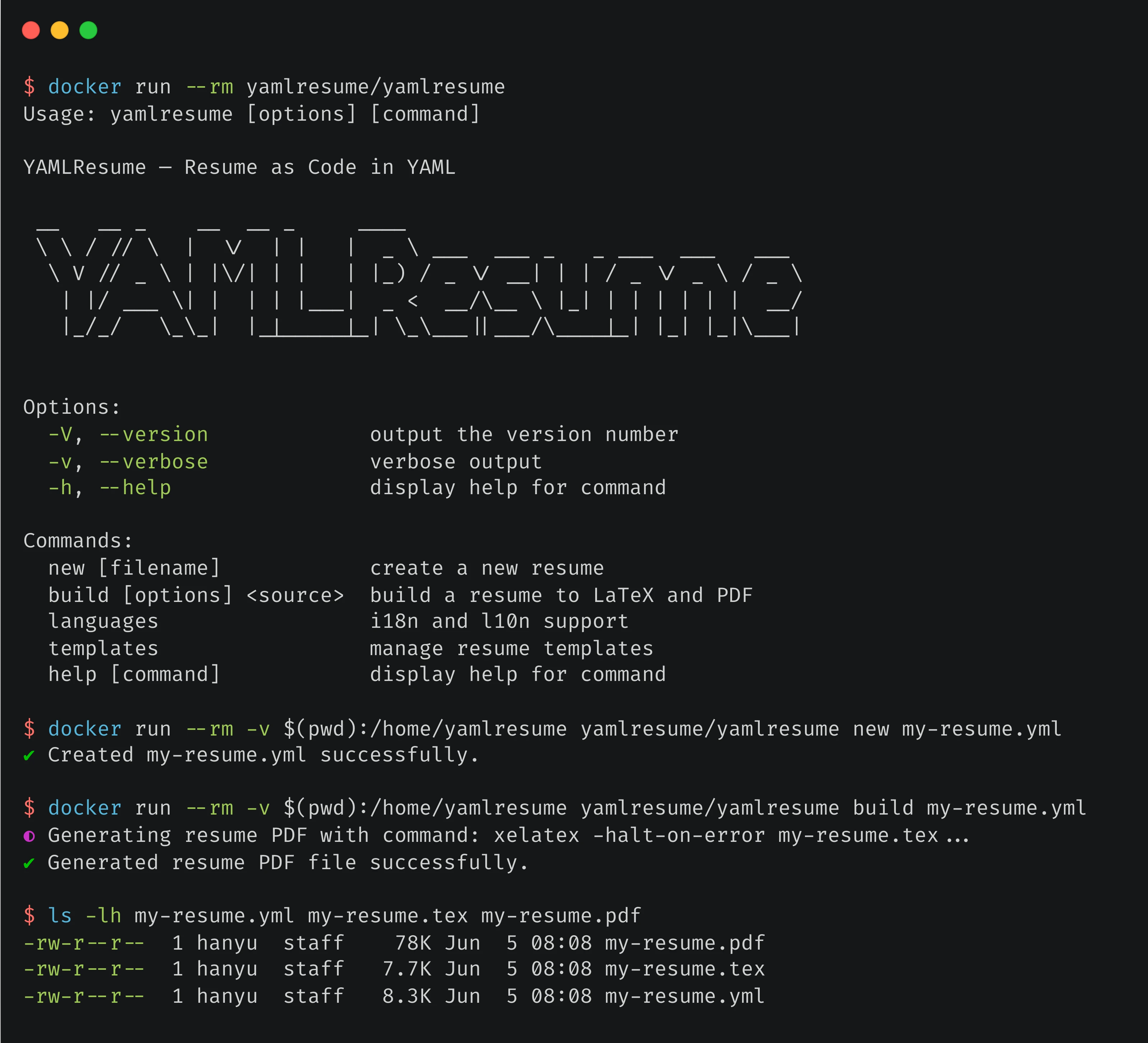 Media Yamlresume - Resume sebagai kod di yaml 5