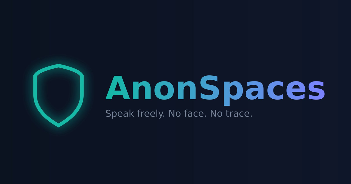 AnonSpaces - Main product screenshot demonstrating key features and user interface