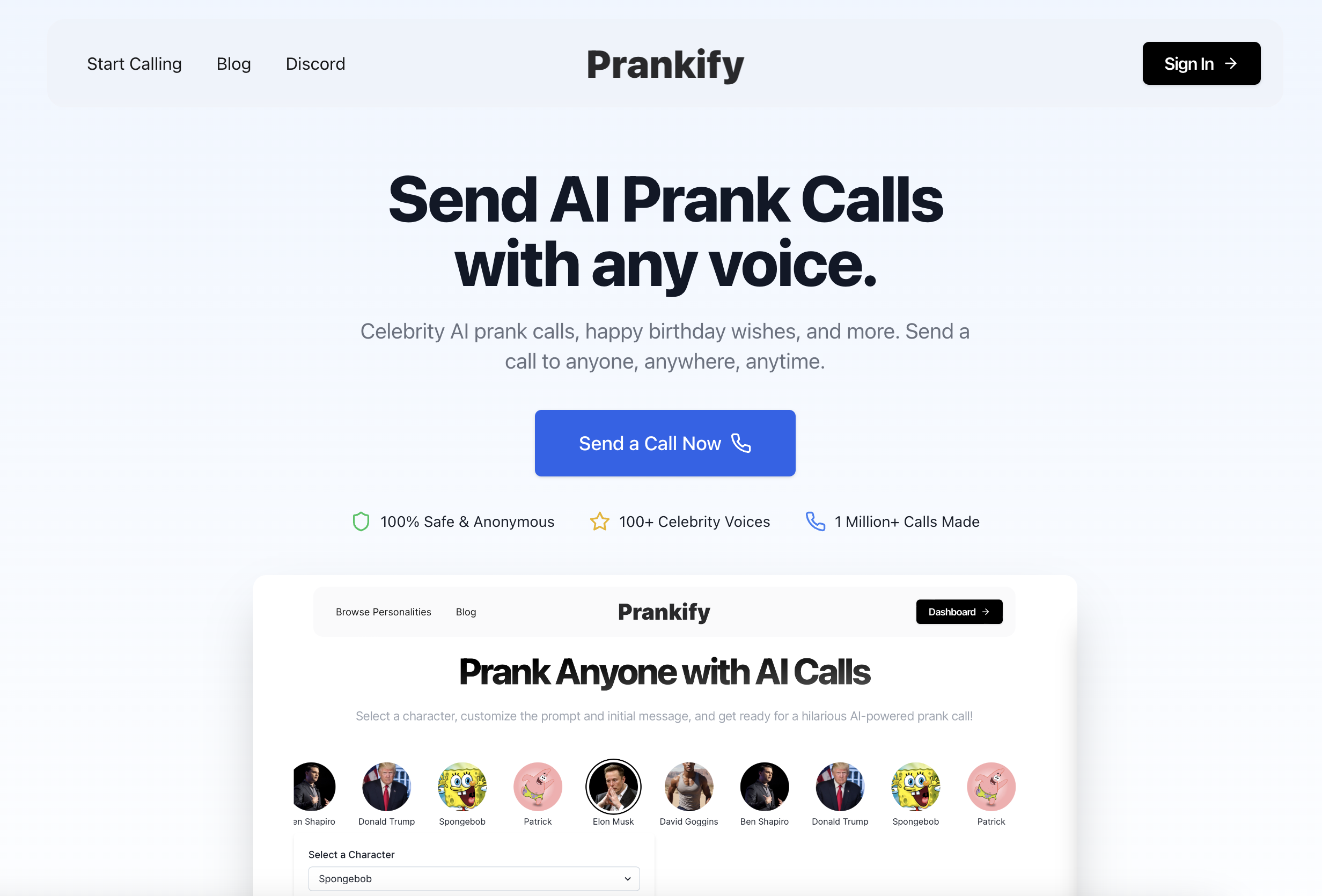 startuptile Prankify AI-Create a persona and run AI-Powered prank calls for fun