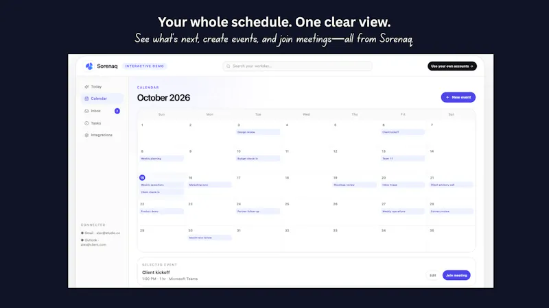 Sorenaq — Your workday, connected. screenshot 3