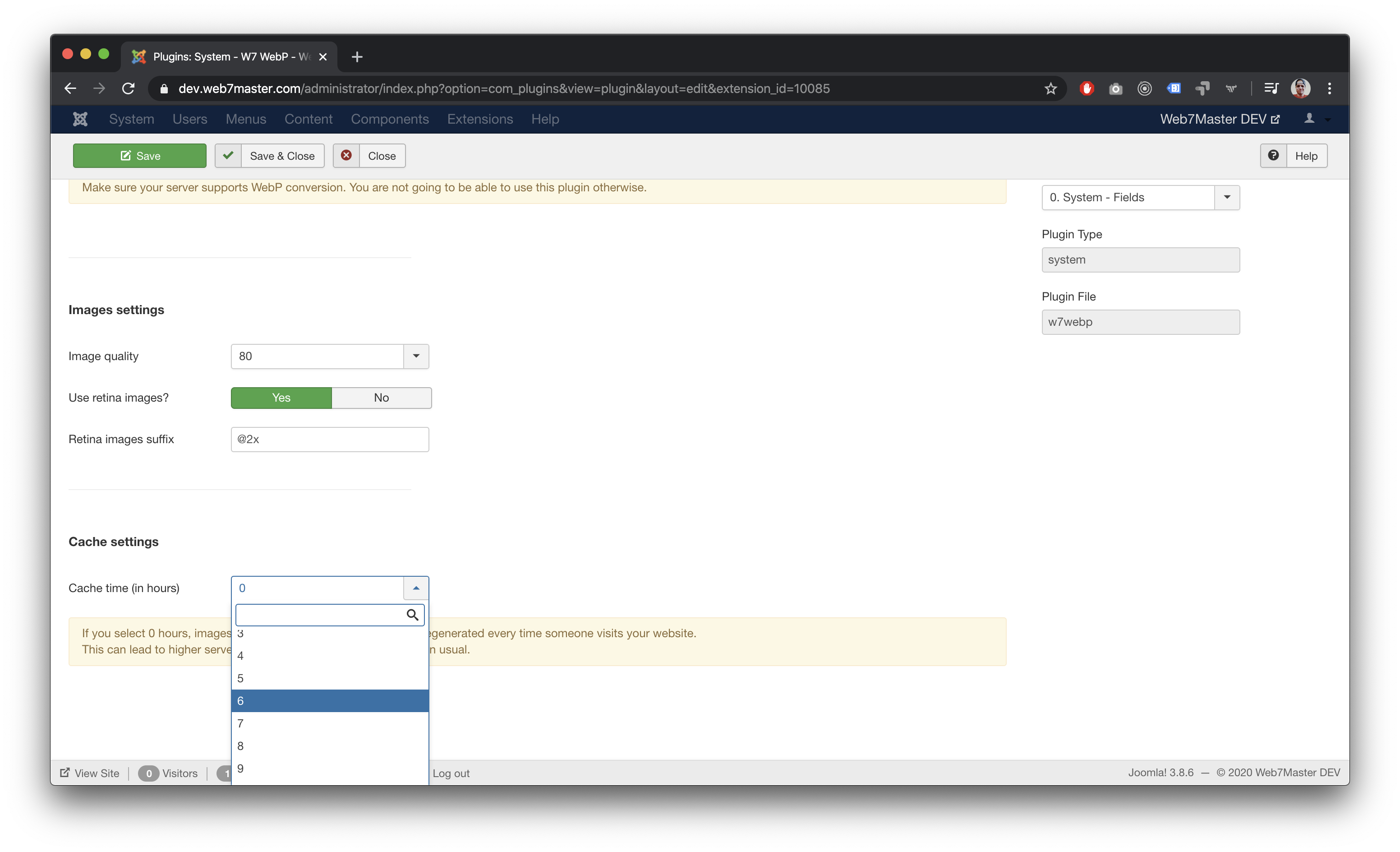 W7 WebP Joomla Plugin gallery image