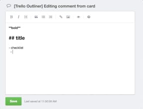 Trello Comment Editor gallery image