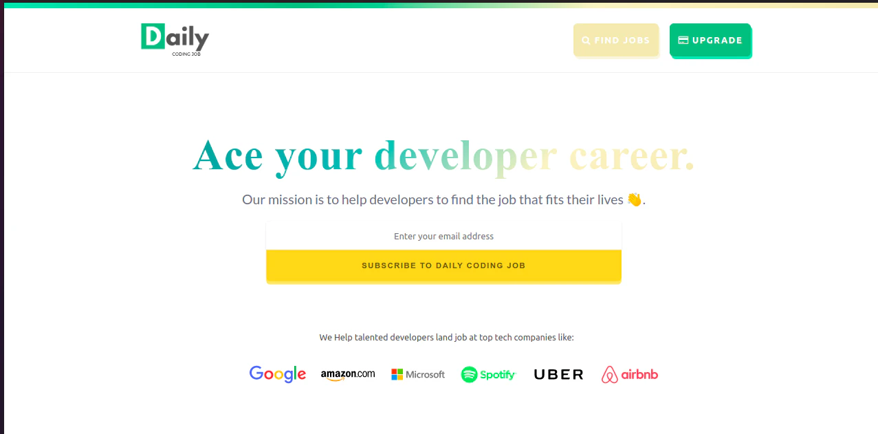 Daily Coding Job - Helping developers to find the job that fits their lives  - SideProjectors | Marketplace to buy and sell & discover side projects.
