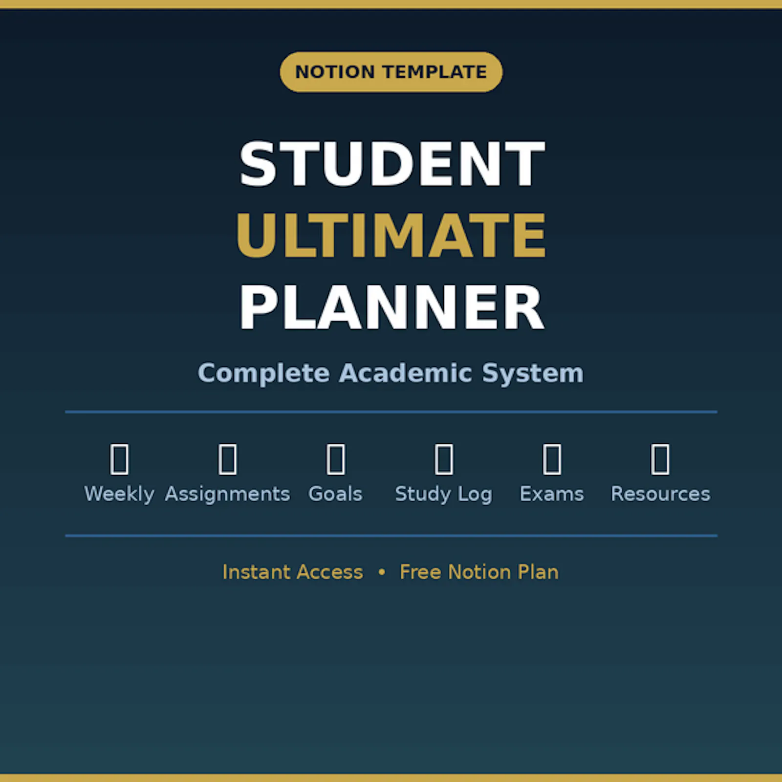Student planner notion template screenshot 1
