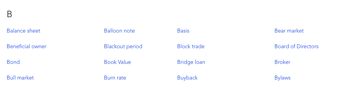 Startup Business Law Dictionary Online gallery image