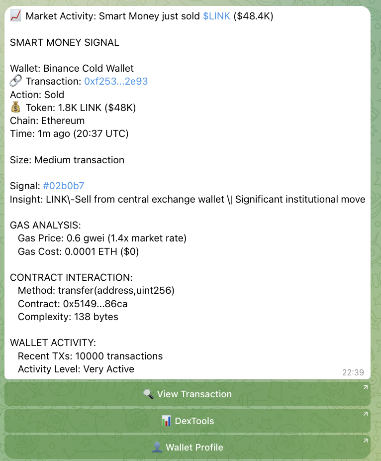 Smart Money Signals - Receive Profitable Transaction Signals from Crypto Investors medya 1