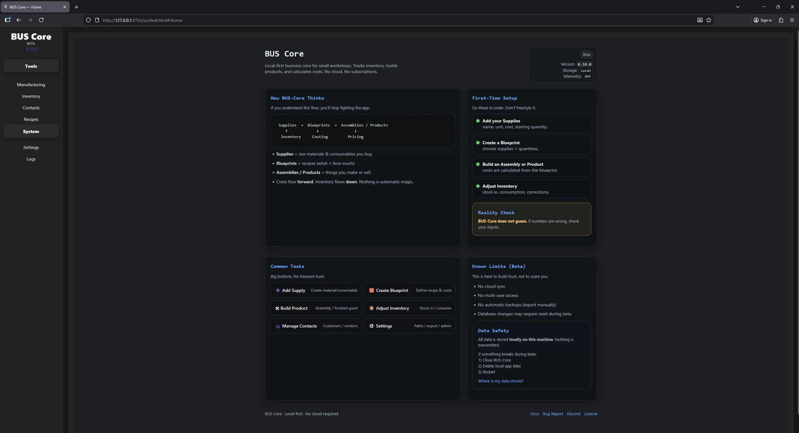 BUS Core - Main product screenshot demonstrating key features and user interface