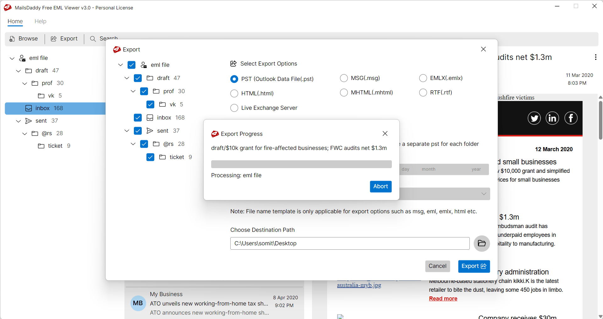 MailsDaddy Free EML Viewer Tool  gallery image