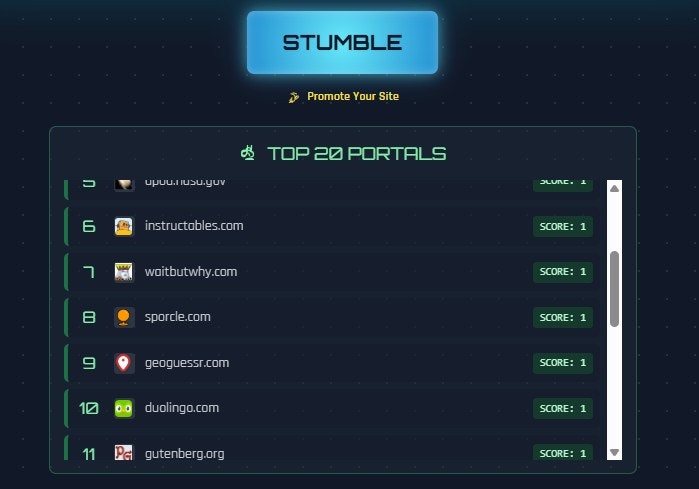Média Trébucher - Ramenez la joie de la navigation sur le Web aléatoire. 4