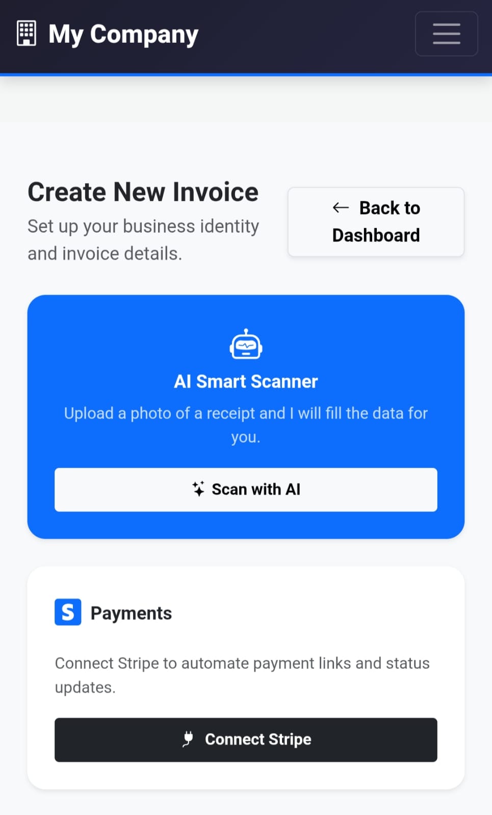 InvoiceSaaS - Screenshot 3 showing product features and functionality