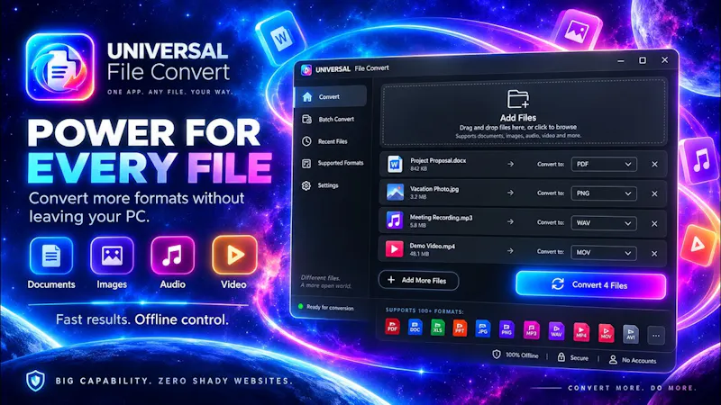 UNIVERSAL File Converter screenshot 1 (video preview)