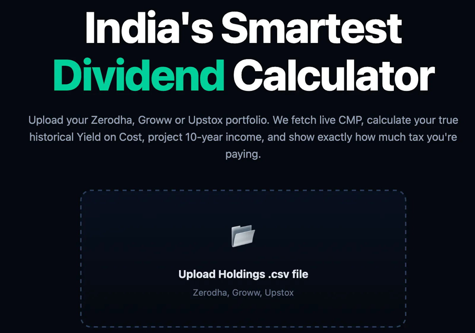 Dividend Calculator and Planner India screenshot 1
