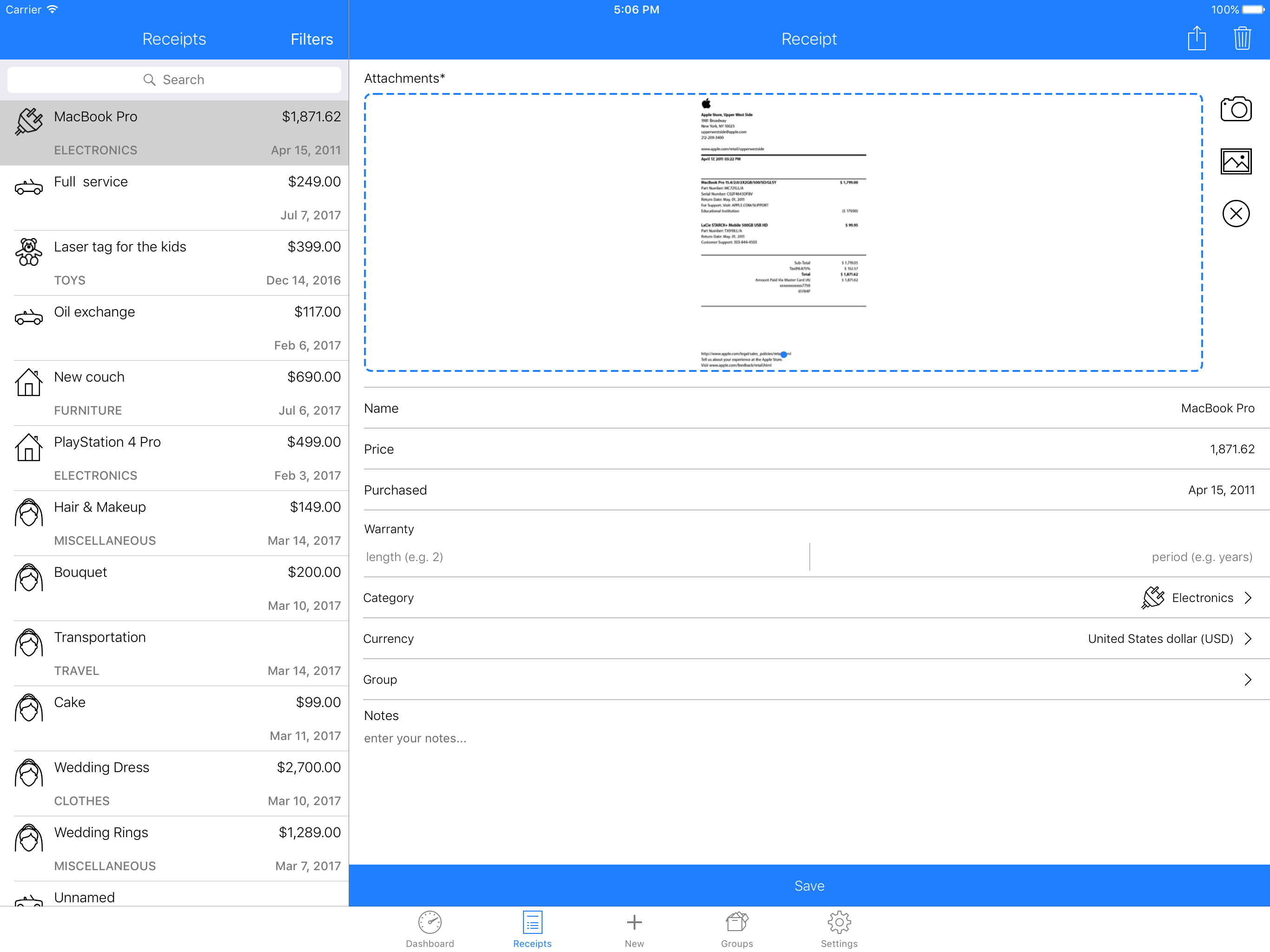 flyceipts gallery image